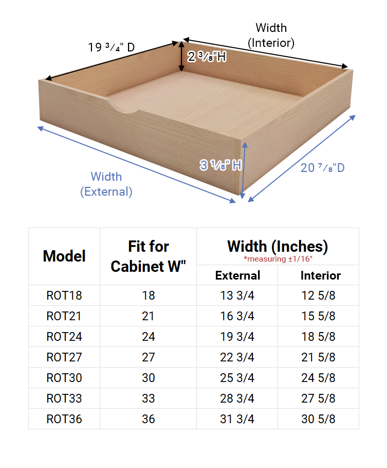 FACE FRAME STYLE PULL OUT TRAYS